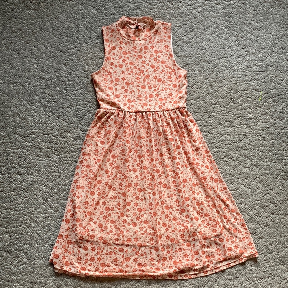 Art Class Floral Sleeveless Midi Dress